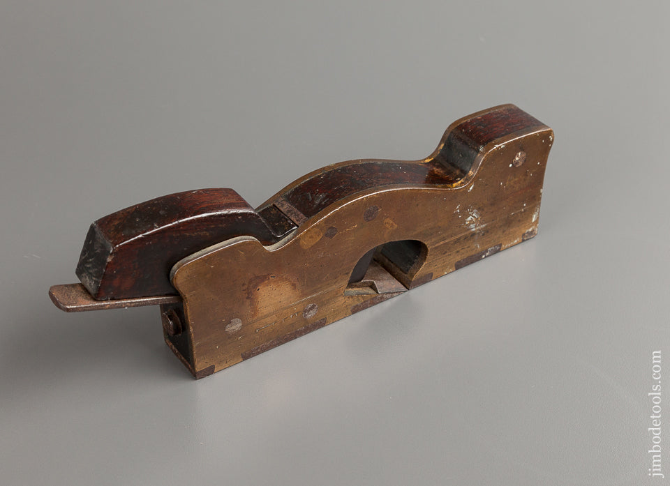Gun Metal Dovetailed to a Steel Sole Rosewood Stuffed Shoulder Plane * 12169