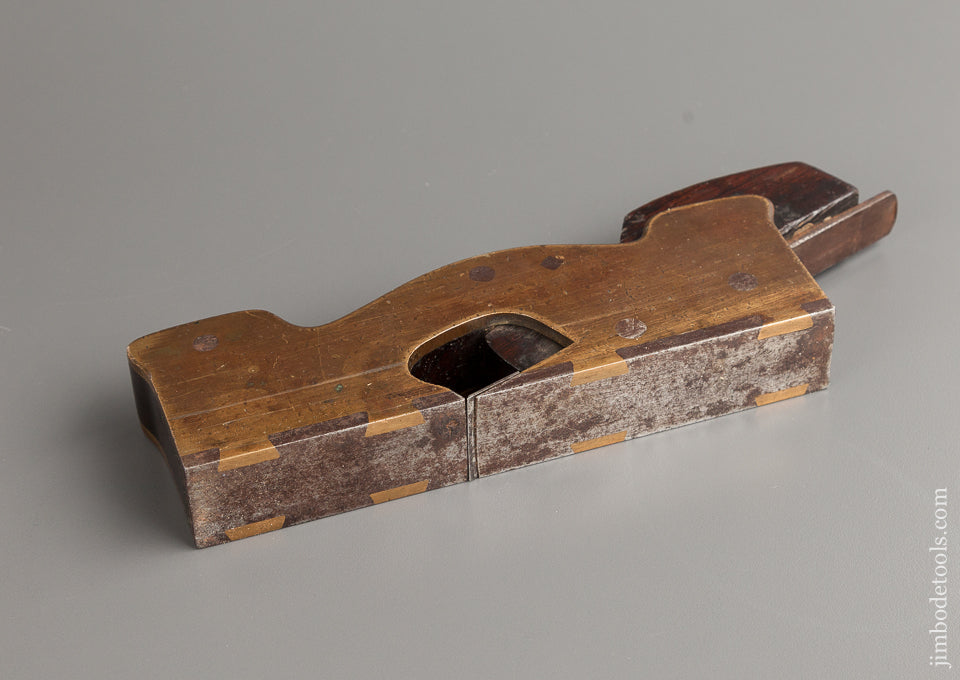Gun Metal Dovetailed to a Steel Sole Rosewood Stuffed Shoulder Plane * 12169