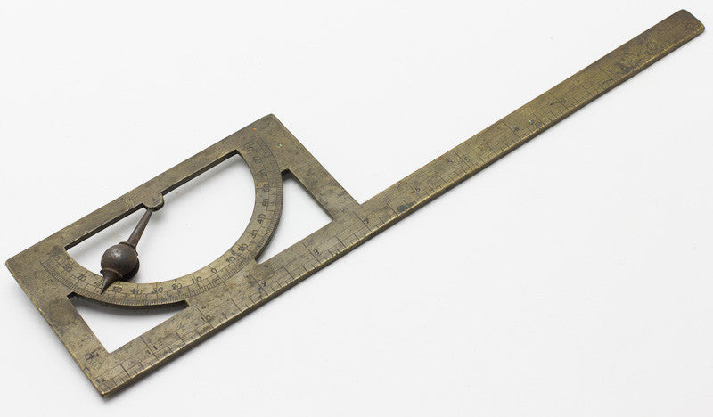 Spectacular Brass & Iron Inclinometer Level
