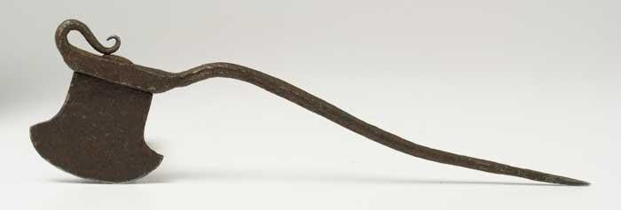 Exquisite Hand Wrought 18th Century Harness Maker's Head Knife and Awl - w9052