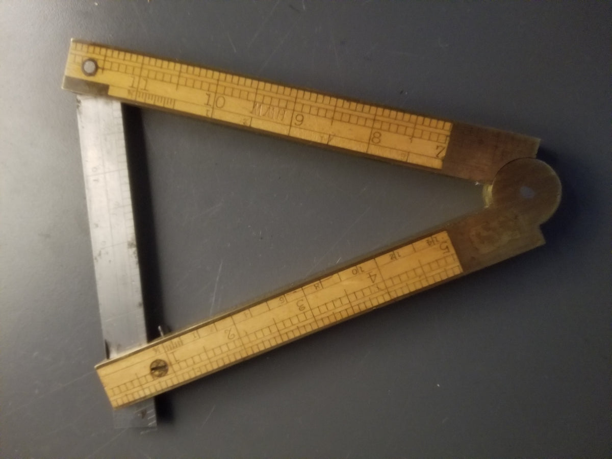 Spectacular L.C. STEPHENS Rule, Square, Level, and Bevel in Original Box - 43254