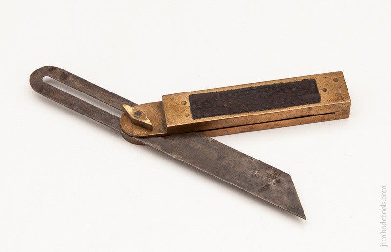 Beautiful HOWARD'S Nov. 5, 18676 PATENT Rosewood and Brass Bevel 