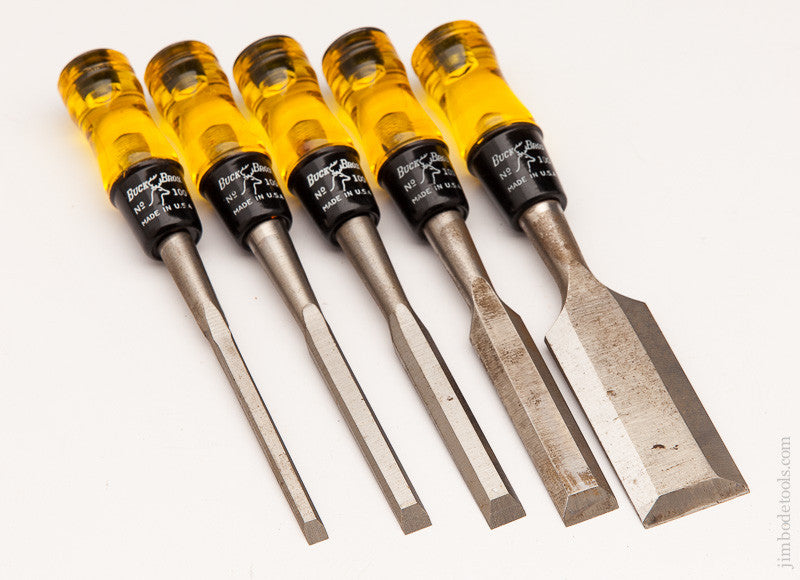 Set of Five BUCK BROTHERS No. 100 Chisels NOS