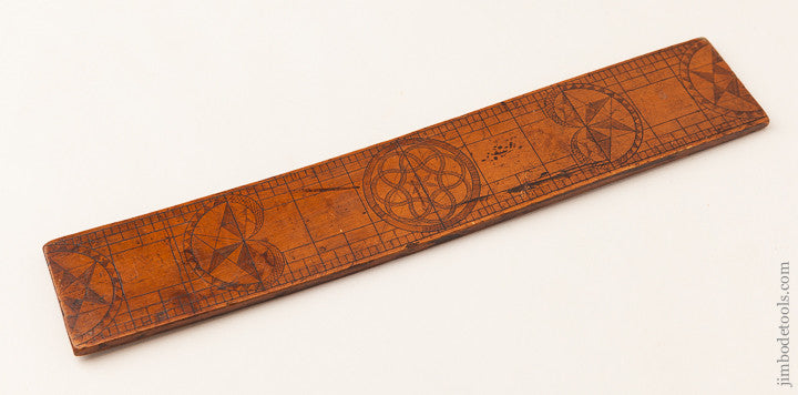Amazing! 17th Century Decorated Boxwood Rule