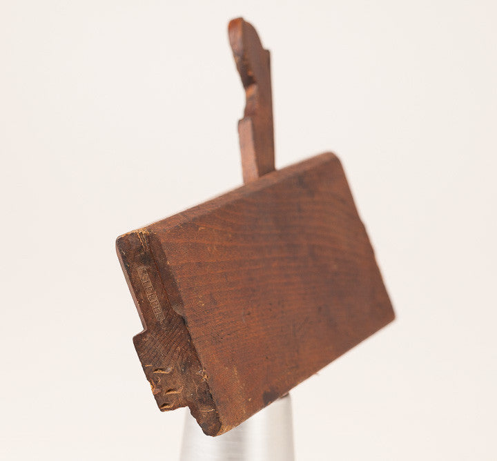 Fenced 18th Century 9 3/4 inch Beech Rabbet Plane by I. SLEEPER