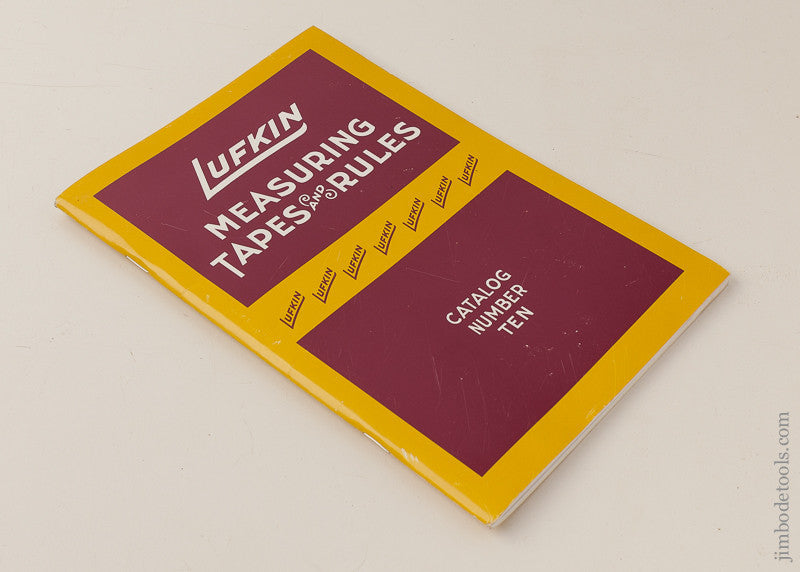 Book: LUFKIN MEASURING TAPES AND RULES CATALOG NUMBER TEN