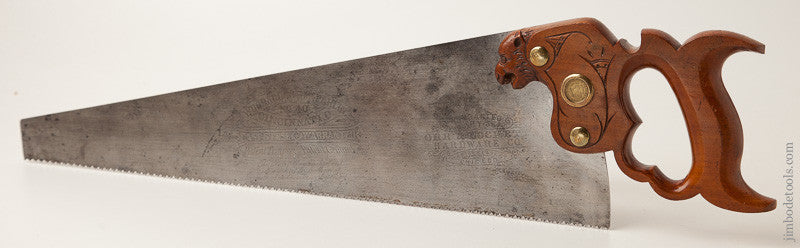 The Finest Panther Saw Handle We Have Ever Seen! by WOODROUGH & MCPARLIN CINCINNATI with 18 inch Blade