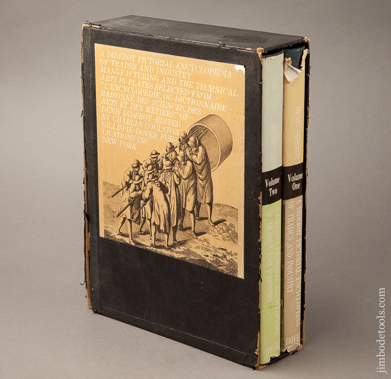 Two Books: A DIDEROT PICTORIAL ENCYCLOPEDIA OF TRADES & INDUSTRY VOLUMES 1 & 2 by Denis Diderot