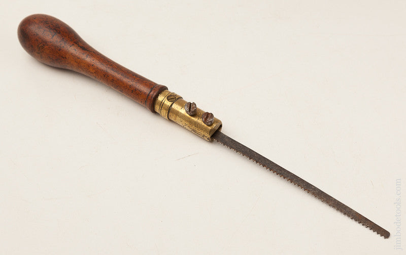 Early Boxwood and Brass English Pad Saw