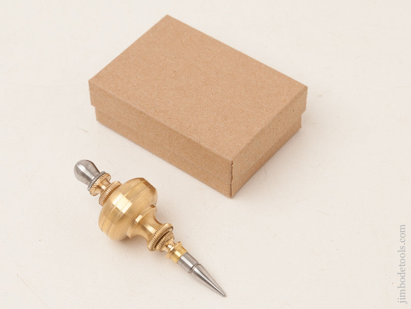 Beautiful! Modern Maker 4 ounce 3 1/2 inch Brass and Steel Plumb Bob MINT