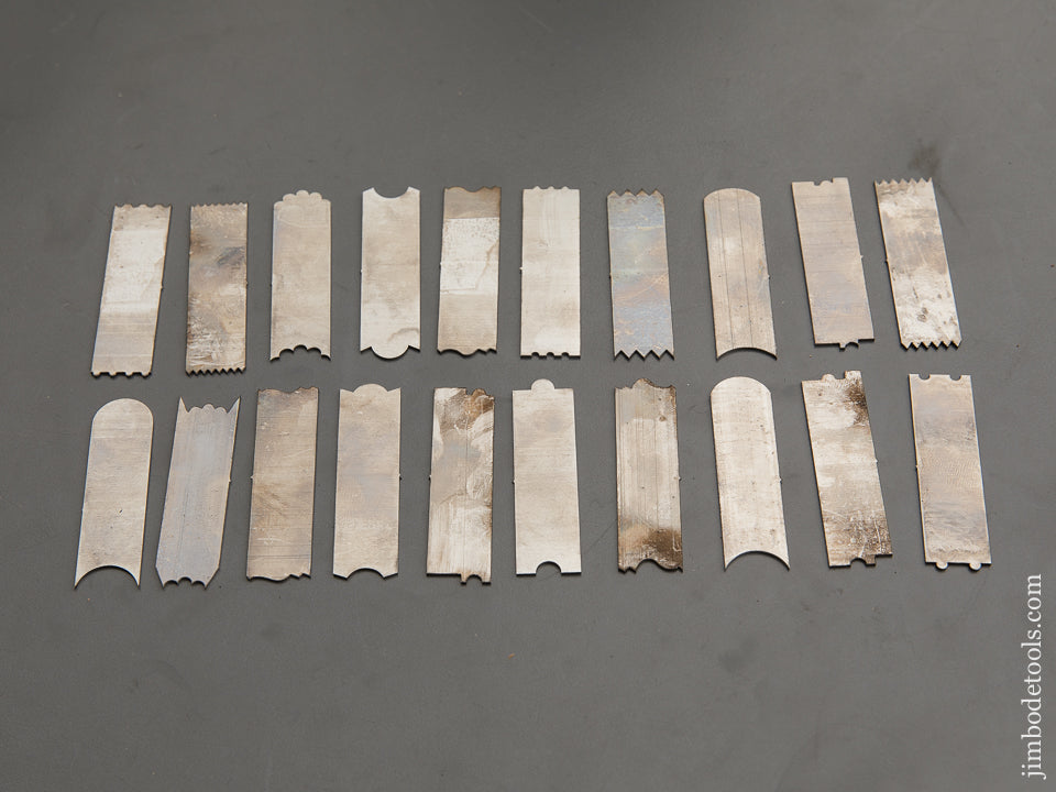 Full Set! of 20 Cutters for STANLEY No. 66 Hand Beader, No. 69 Hand Beader, and No. 72 1/2 Chamfer Plane with Beading Attachment - 71788M