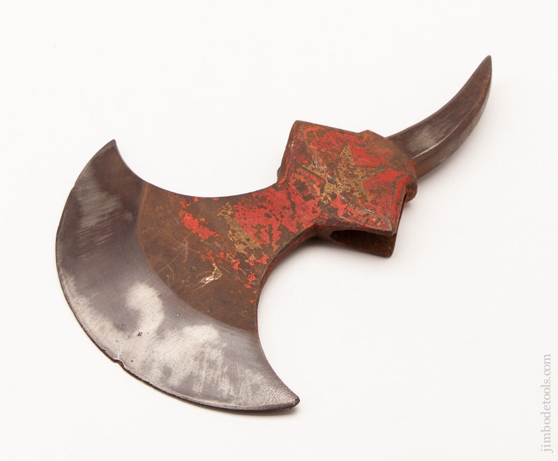 Amazing 19th Century Fireman's Axe with Much of its Original Paint, Including Gold Star - 59900U