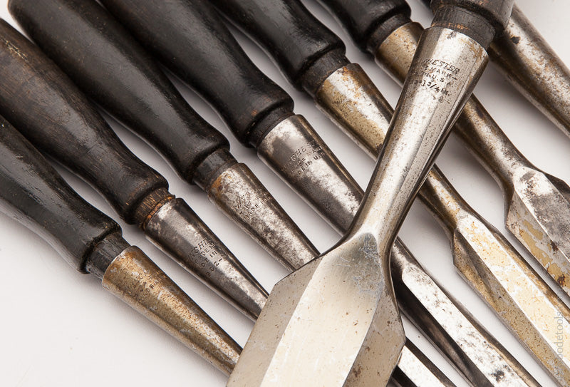 Extra Fine! Set of Eight Bevel Back Chisels by WINCHESTER - 60789Rr