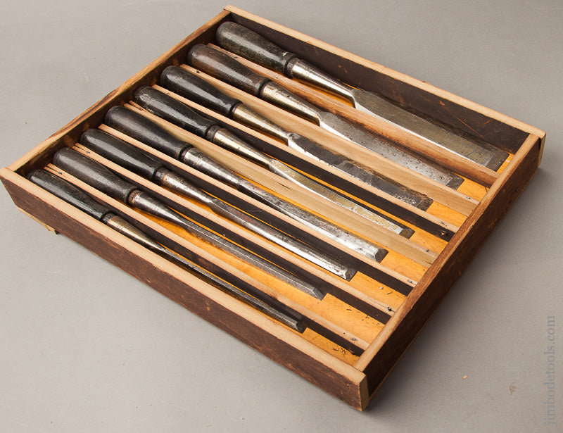 Extra Fine! Set of Eight Bevel Back Chisels by WINCHESTER - 60789Rr