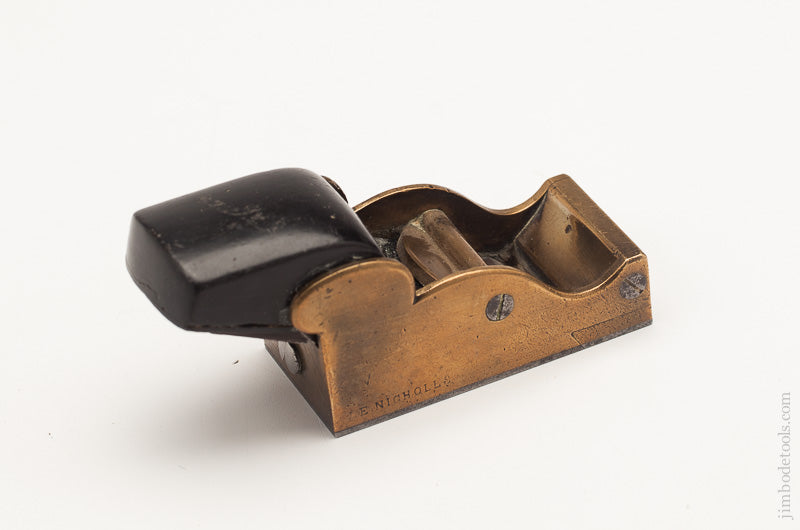 Beautiful! 1 3/4 x 3 1/2 inch Gun Metal and Ebony Chariot Plane - 61243R