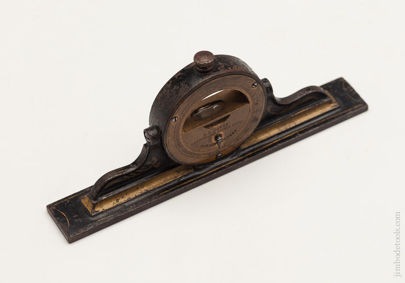 Crisp and Fine! DAVIS Mantle Clock Inclinometer with Plenty of Gold Pin striping - 61365