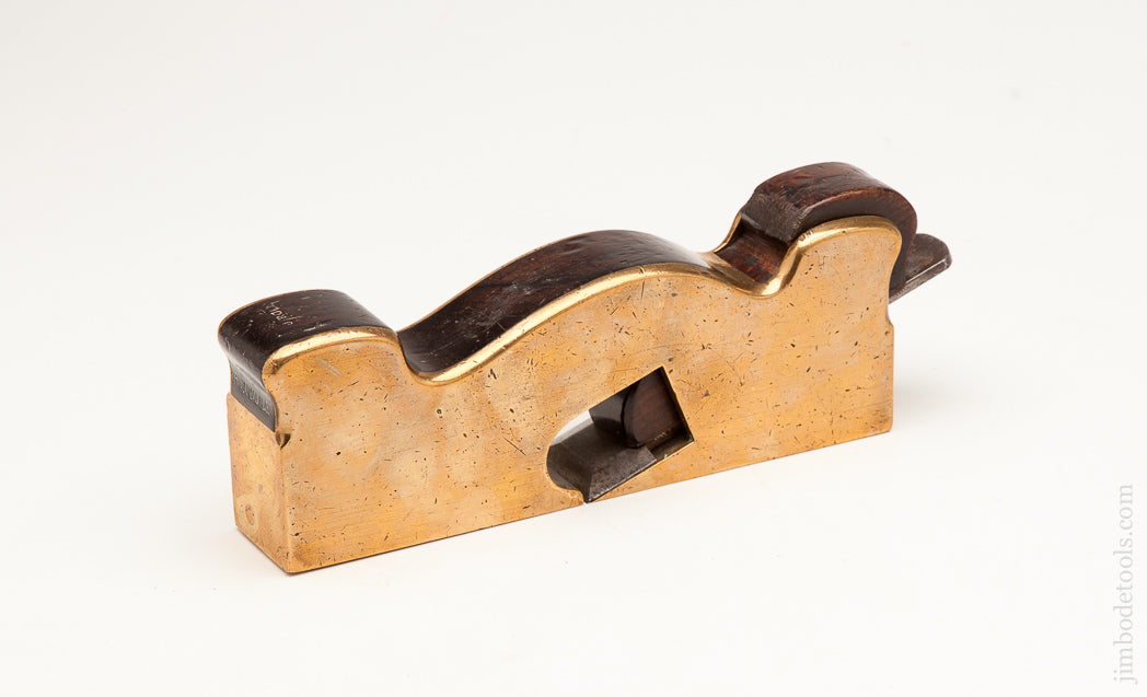 Stunning 1 1/2 x 8 inch Rosewood-Stuffed Gun Metal Shoulder Plane - 62304R