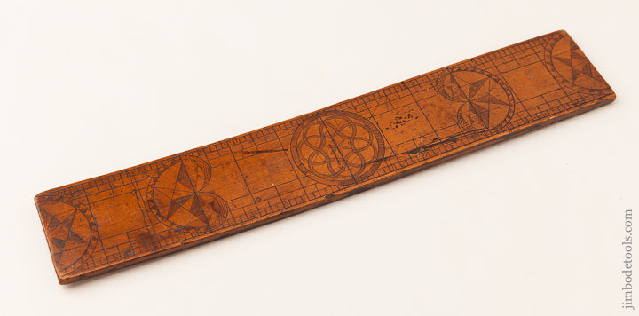 Amazing! 17th Century Decorated Boxwood Rule - 62695
