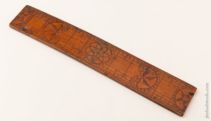 Amazing! 17th Century Decorated Boxwood Rule - 62695