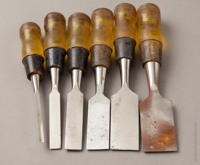 Set of Six STANLEY No. 60 Butt Chisels - 63274