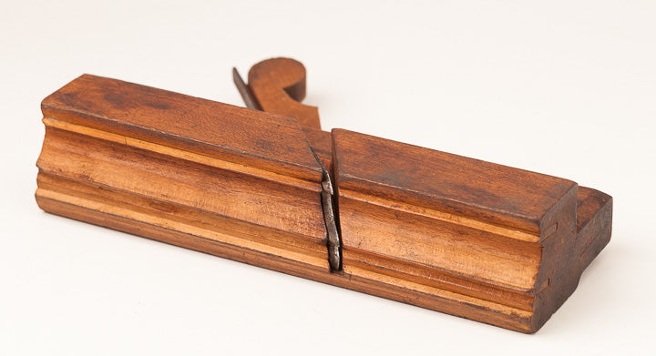 Minty 18th Century 2 1/8 inch Wide Beech Crispy Complex Molding Plane by I. SLEEPER - 63712U
