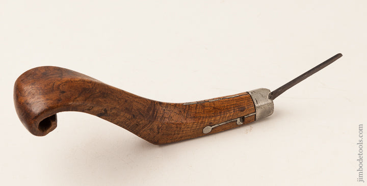 Awesome Burl Ornately Carved 9 5/8 inch Crooked Knife - 65338U