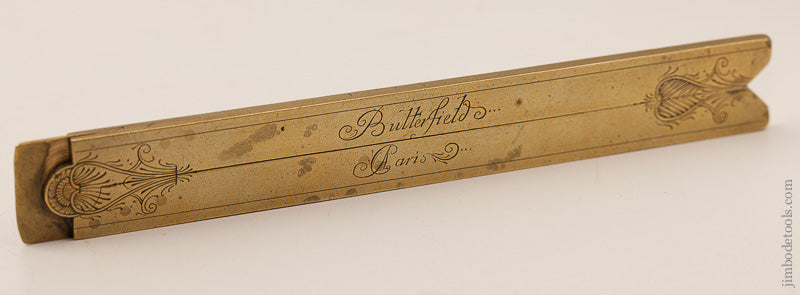 Sensational! 6x6 inch Brass Folding Square and Level by MICHAEL BUTTERFIELD circa 1680-1724 PARIS - 66516U