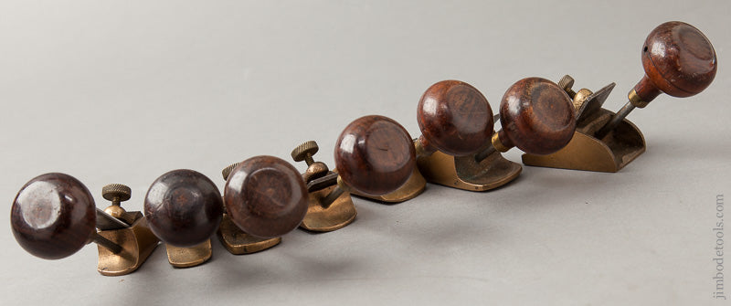 Comprehensive Set of Seven Rosewood Handled Violinmaker's Planes - 66749U