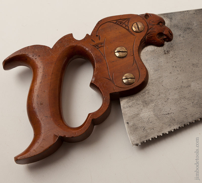 The Finest Panther Saw Handle We Have Ever Seen! by WOODROUGH & MCPARLIN CINCINNATI with 18 inch Blade - 66881U