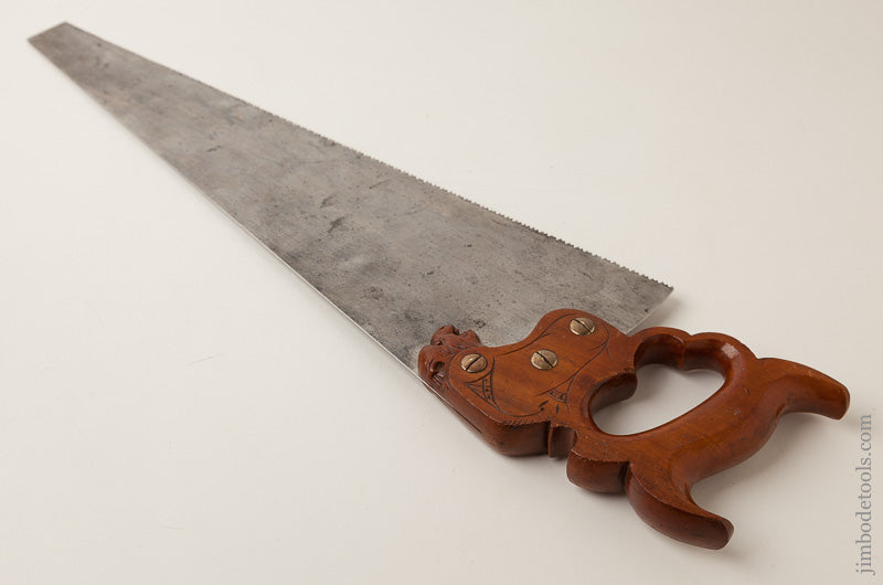 The Finest Panther Saw Handle We Have Ever Seen! by WOODROUGH & MCPARLIN CINCINNATI with 18 inch Blade - 66881U