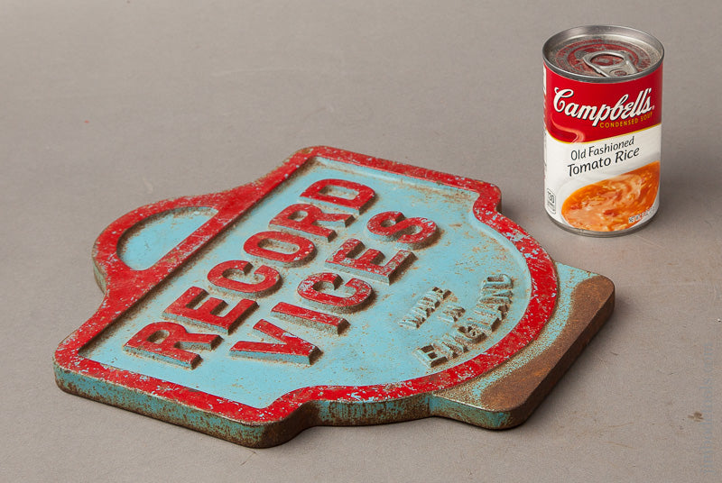 Cast Iron RECORD Hardware Store Plaque - 68111U