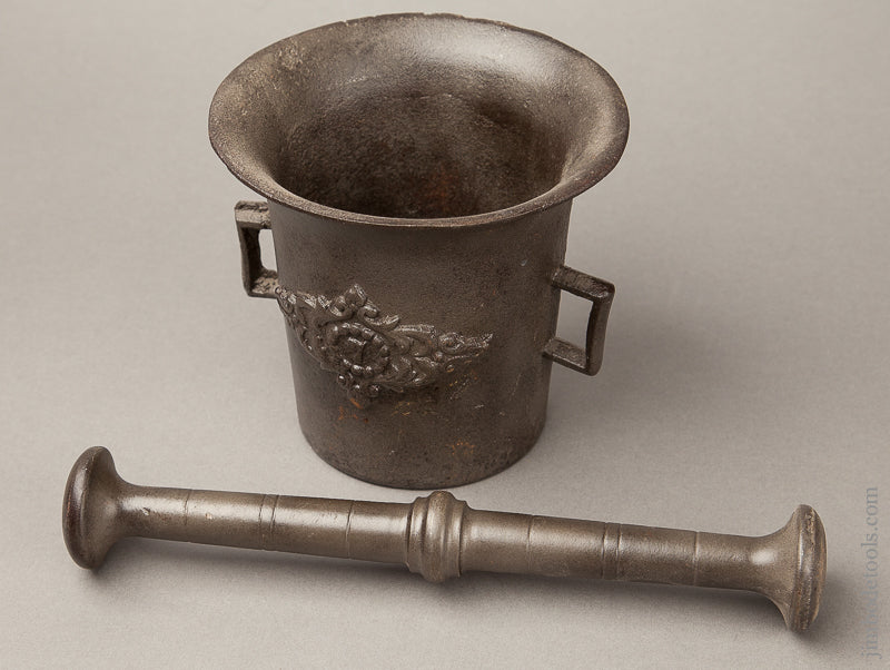 Early Decorated Mortar and Pestle - 68622R