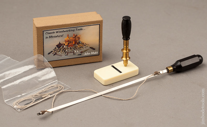 Miniature Ebony BUCK Bow Drill and Bow by JOHN MAKI - 68960U