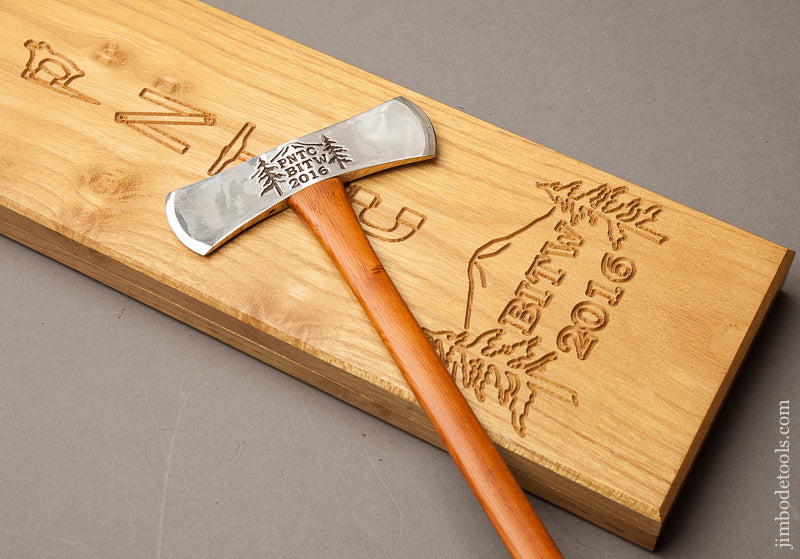 Solid Sterling Silver 2016 PNTC BEST IN THE WEST Axe Favor in Custom Wooden Box - 69000U