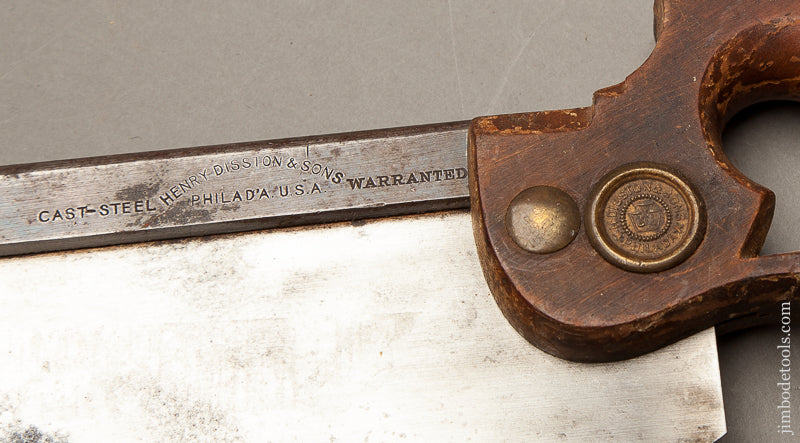Rare! JUST SHARPENED 15 point 6 inch DISSTON Crosscut Dovetail Saw Sharpened by BLACKBURN TOOLS - 69348R
