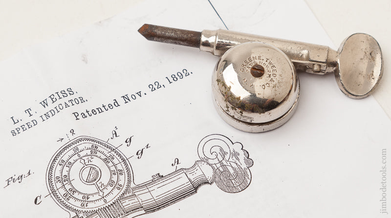 GREENE, TWEED & CO. Speed Indicator WEISS PATENT --- 72128R