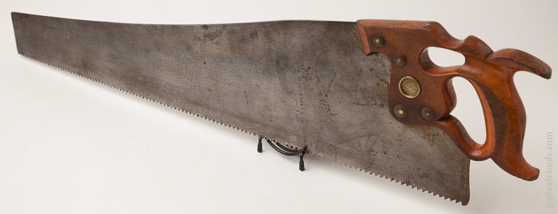 Early 5 point 28 inch Rip DISSTON D8 Hand Saw circa 1888 - 72248