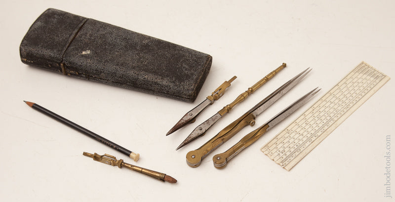 Draughting Set in Seven inch Shark Skin Case - 72681