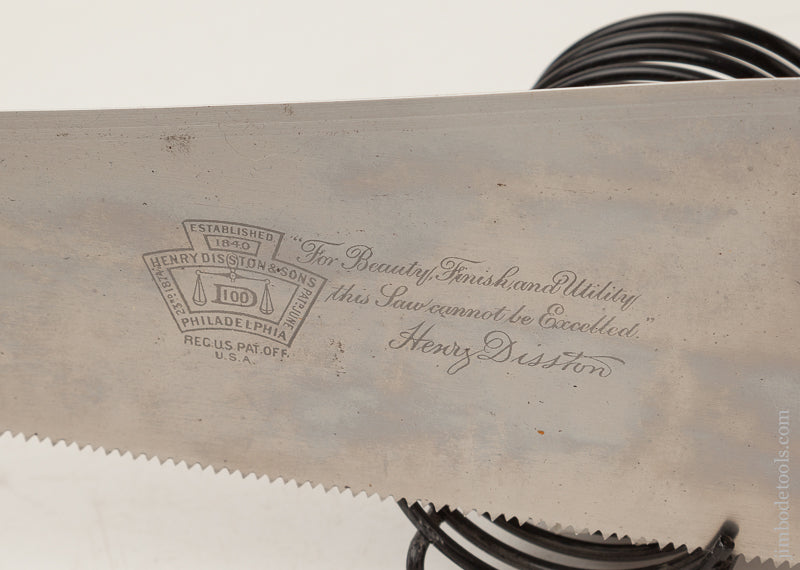 INCREDIBLE! Half Size Miniature DISSTON D100 Hand Saw Giveaway MINT in Wrapper! 19" Long - 72907U