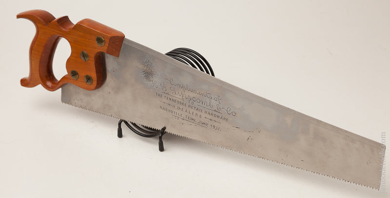 INCREDIBLE! Half Size Miniature DISSTON D100 Hand Saw Giveaway MINT in Wrapper! 19" Long - 72907U