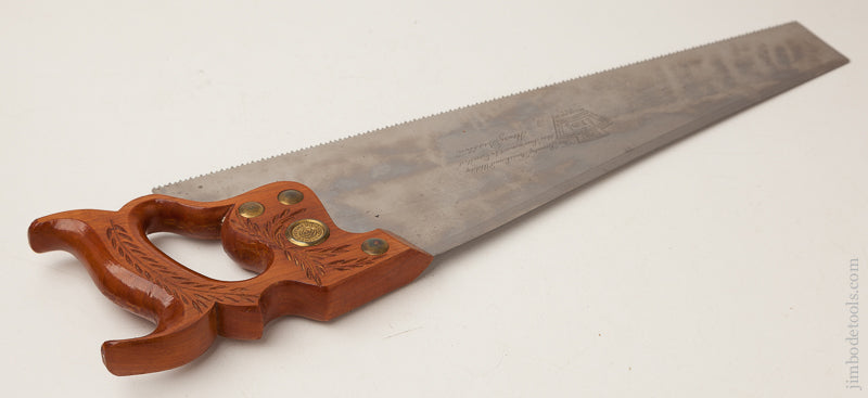 INCREDIBLE! Half Size Miniature DISSTON D100 Hand Saw Giveaway MINT in Wrapper! 19" Long - 72907U