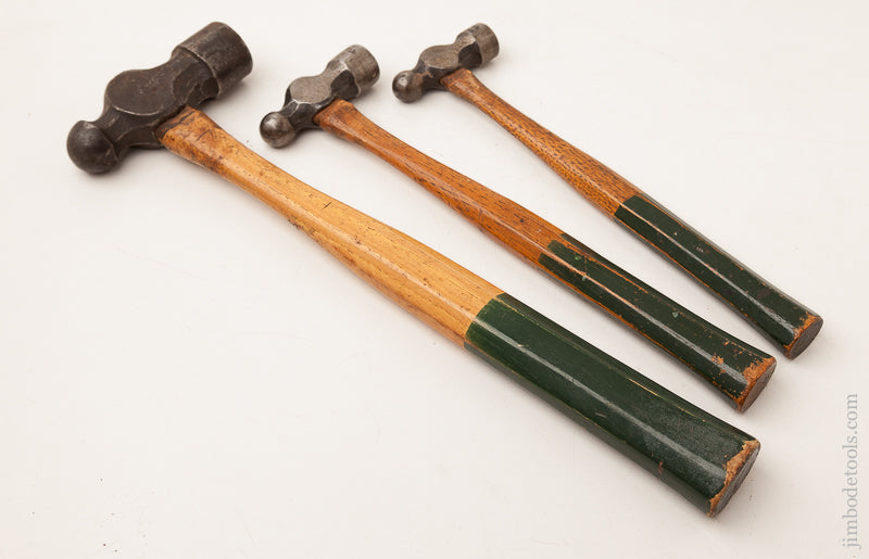 Great Set of Three PASCHALL Ball Peen Hammers 4, 6 & 16 ozs. - 73071