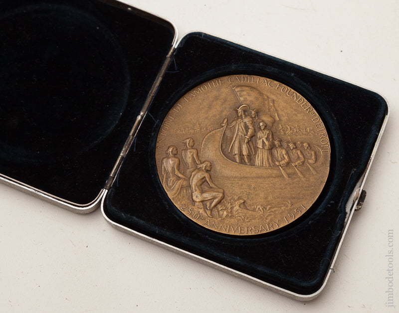 Medal from Detroit's 250th Anniversary Festival in Original Case - 73096