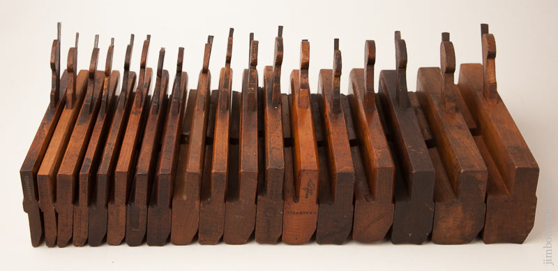 Complete Harlequin Set of 18 Hollows & Rounds Molding Planes EVENS - 73131