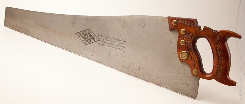 NEAR MINT! 5 point 28 inch NORVELL-SHAPLEIGH HARDWARE CO. Hand Saw - 73457R
