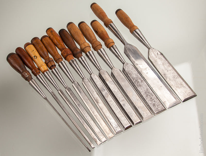 Great Complete Set of 12 WITHERBY Socket Firmer Chisels - 73870