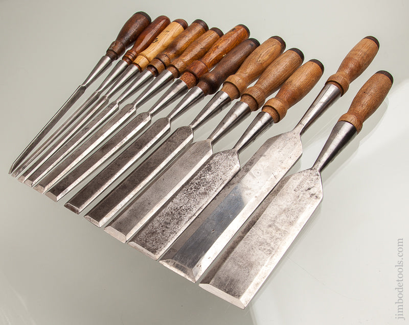 Great Complete Set of 12 WITHERBY Socket Firmer Chisels - 73870