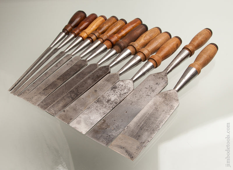 Great Complete Set of 12 WITHERBY Socket Firmer Chisels - 73870