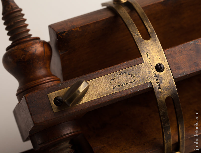 Rare! M.B. TIDEY July 4th 1854 Patent Double Beveling Plane - 73952U