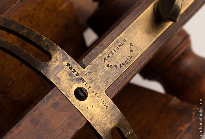 Rare! M.B. TIDEY July 4th 1854 Patent Double Beveling Plane - 73952U